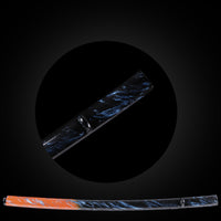 Red-black gradient with blue pattern saya with Buffalo Horn