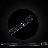 Blue silk on black base saya with Buffalo Horn