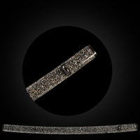 Colorful patterned saya with black Buffalo Horn