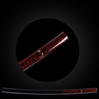 Red dots on black base saya with Buffalo Horn.