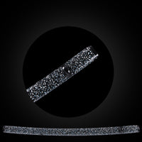 Blue with white dots on black base saya with black Buffalo Horn