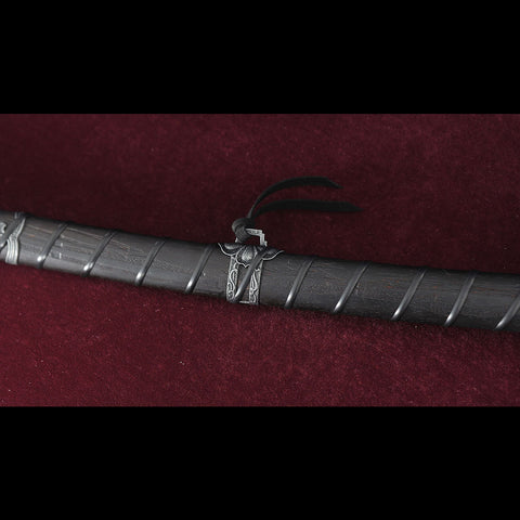 View of full tang construction on real Sekiro katana replica

