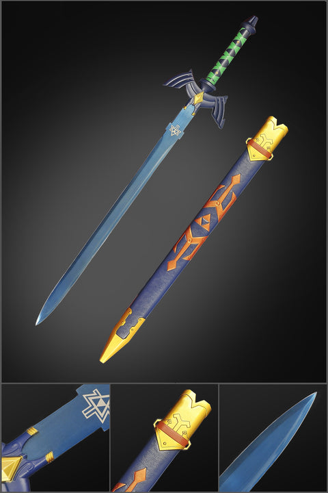 Full-length view of the Master Sword replica