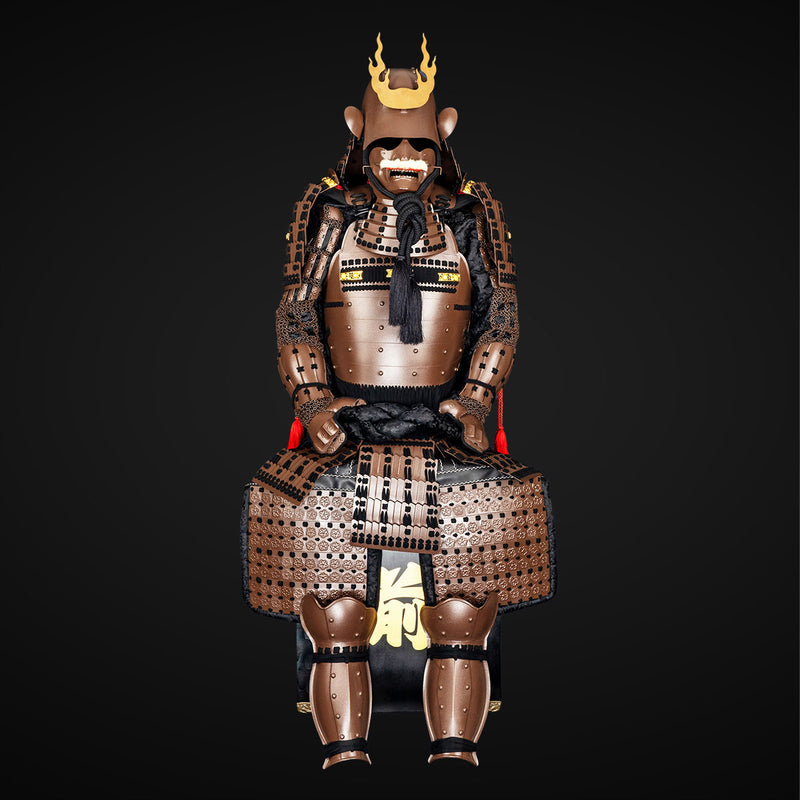 Handmade Life-Size Tokugawa Clan Samurai Armor – Brown Yoroi 