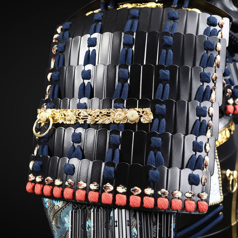 Gosaku Armor Inspiration in Handmade Tokugawa Clan Black & Blue Samurai Armor

