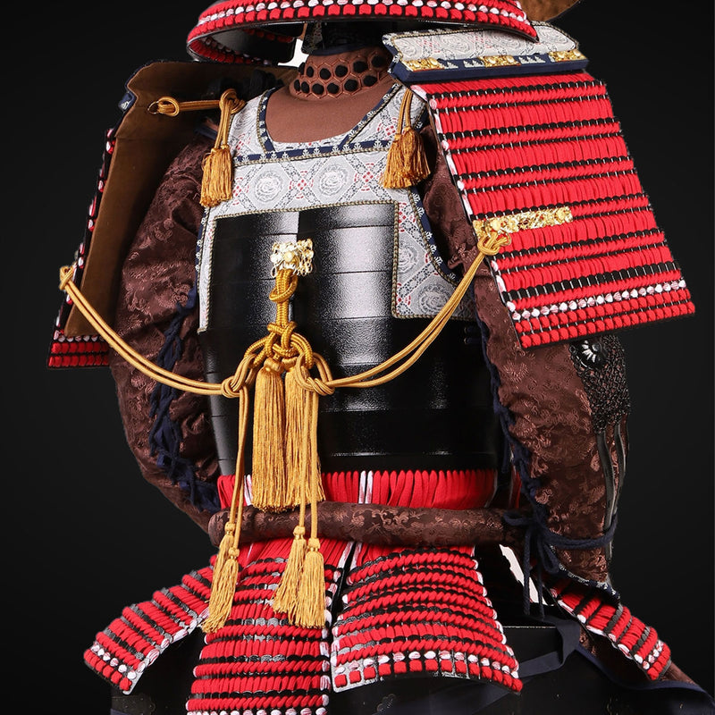 Handmade Life Size Yoroi,Takeda Clan Red Samurai Armor with Kuro Kuwag ...