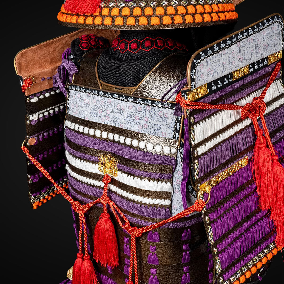 Handmade Life-Size Yoroi,Oda Clan Kachi Brown & Purple Samurai Armor ...