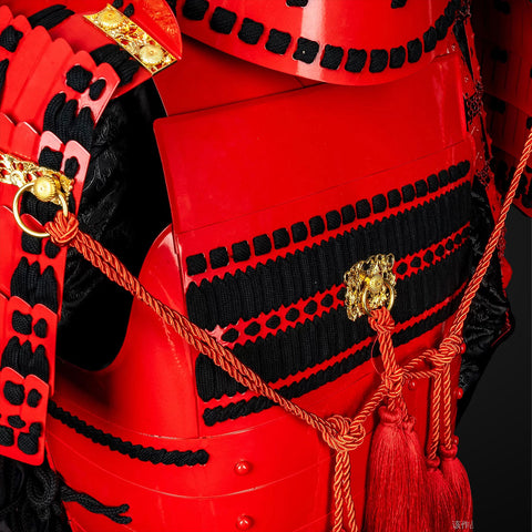 Armor health service integration, showing how protective armor like the Tokugawa Clan Yoroi offers the ultimate shield not only in combat but as a symbol of health and strength.

