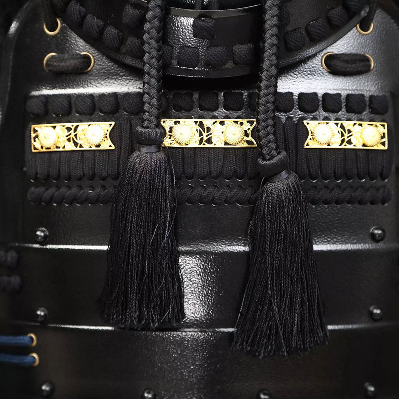 Handmade Life Size Yoroi,Tokugawa Clan Black Samurai Armor Set with He ...
