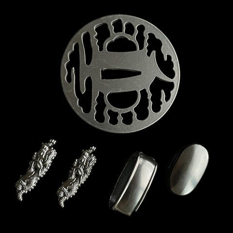 ​Custom Samurai Swords Iron material Tsuba-COOLKATANA-QQ-407
