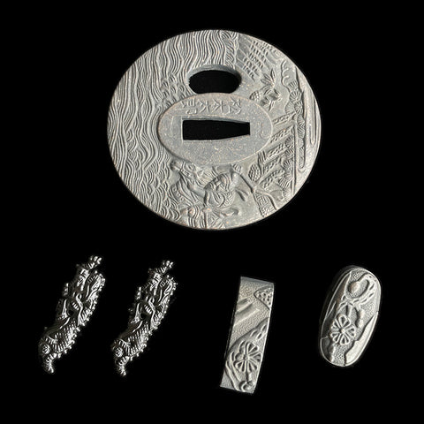​Custom Samurai Swords Single-color Zinc Alloy Tsuba-COOLKATANA-QQ-302
