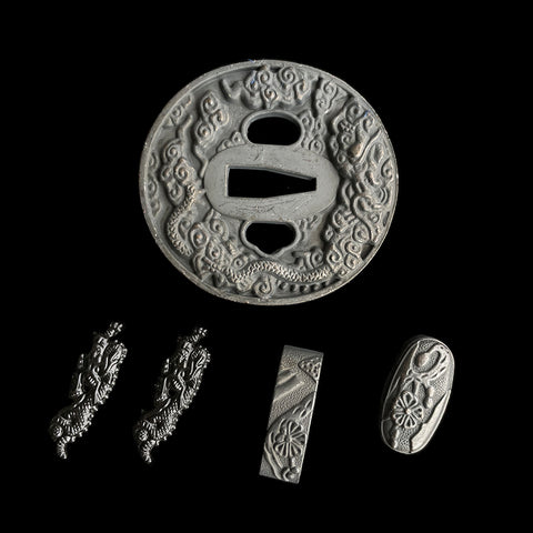 ​Custom Samurai Swords Single-color Zinc Alloy Tsuba-COOLKATANAQQ-305