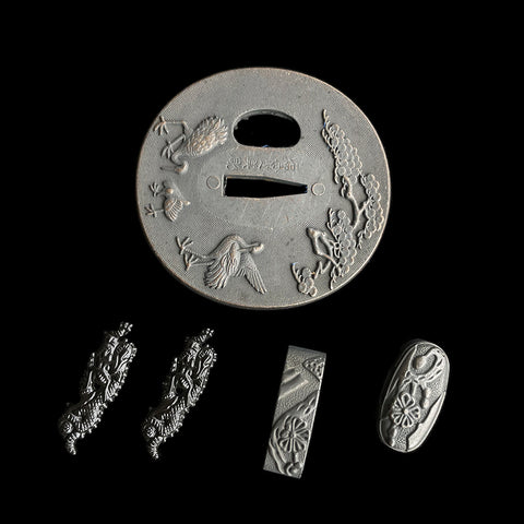 ​Custom Samurai Swords Single-color Zinc Alloy Tsuba-COOLKATANA