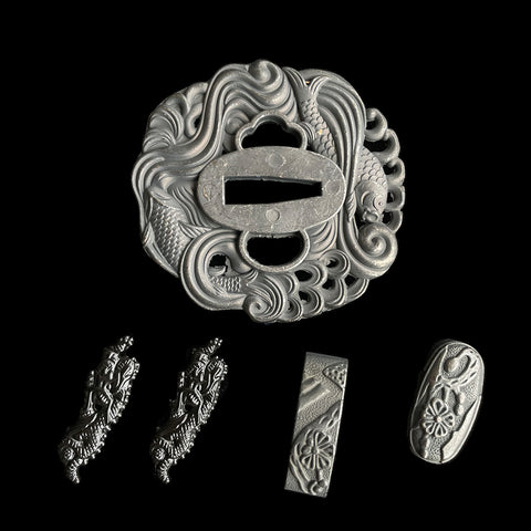 ​Custom Samurai Swords Single-color Zinc Alloy Tsuba-COOLKATANA