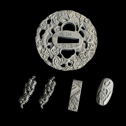 ​Custom Samurai Swords Single-color Zinc Alloy Tsuba-COOLKATANA