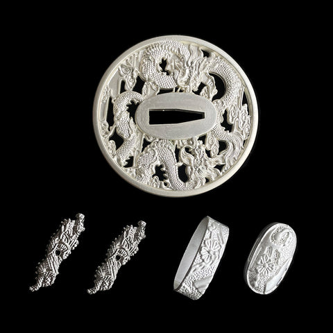​Custom Samurai Swords Two-color Zinc Alloy Tsuba-COOLKATANA-QQ-502