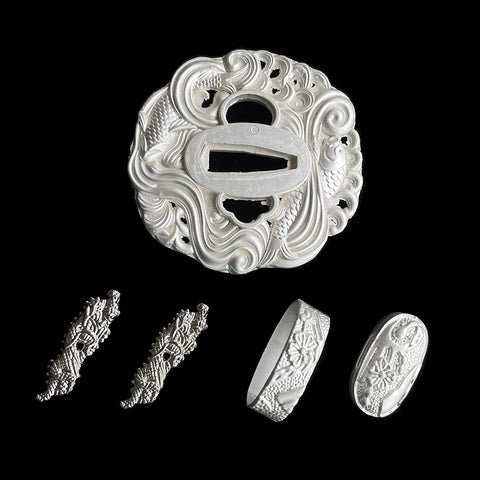 ​Custom Samurai Swords Two-color Zinc Alloy Tsuba-COOLKATANA-QQ-503