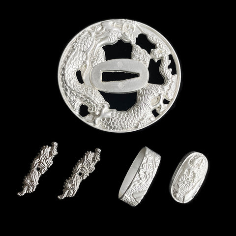 ​Custom Samurai Swords Two-color Zinc Alloy Tsuba-COOLKATANA-QQ-505