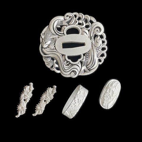 ​Custom Samurai Swords Two-color Zinc Alloy Tsuba-COOLKATANA-QQ-506