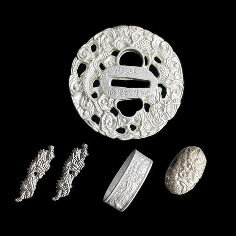 ​Custom Samurai Swords Two-color Zinc Alloy Tsuba-COOLKATANA-QQ-507