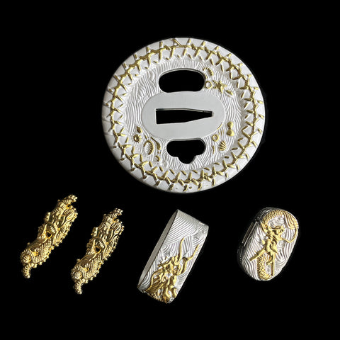 ​Custom Samurai Swords Two-color Zinc Alloy Tsuba-COOLKATANA-QQ-508
