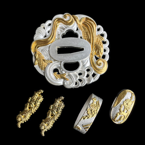 ​Custom Samurai Swords Two-color Zinc Alloy Tsuba-COOLKATANA-QQ-509
