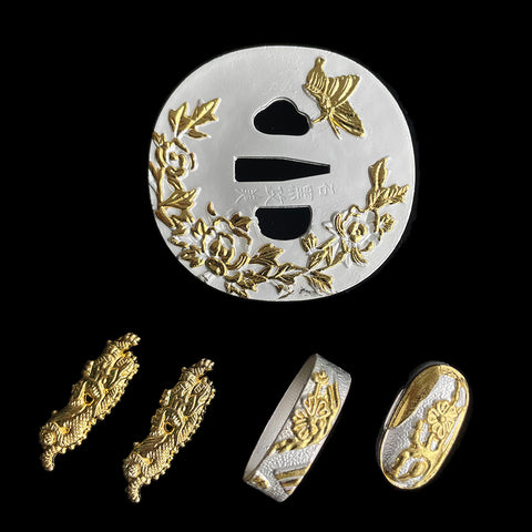 ​Custom Samurai Swords Two-color Zinc Alloy Tsuba-COOLKATANA-QQ-510