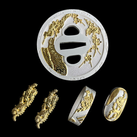 ​Custom Samurai Swords Two-color Zinc Alloy Tsuba-COOLKATANA-QQ-511
