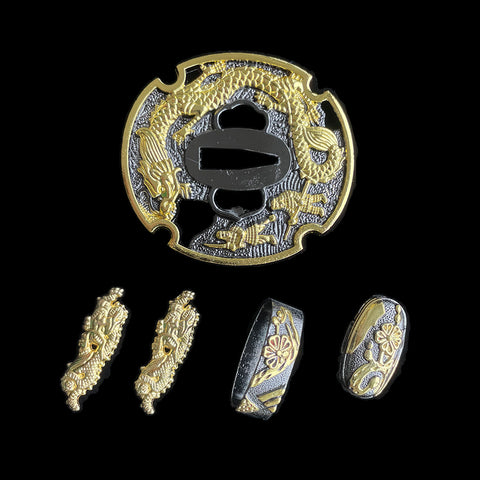 ​Custom Samurai Swords Two-color Zinc Alloy Tsuba-COOLKATANA-QQ-519