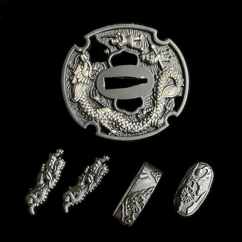 ​Custom Samurai Swords Two-color Zinc Alloy Tsuba-COOLKATANA-QQ-520