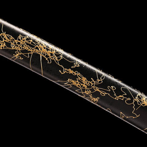 Solid Wood Piano Lacquer Tsuka Handle of Ghost of Yotei Katana