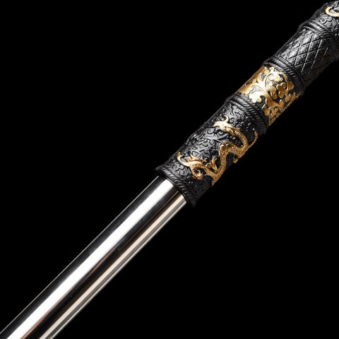 Collector’s edition display of 150cm Ruyi Jingu Bang with silver body and contrasting black fittings

QQbxgjgb