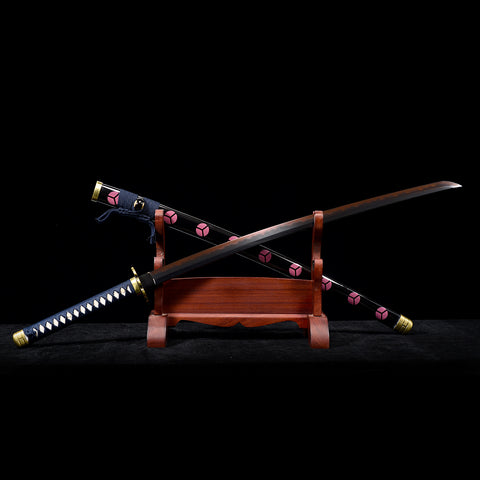 anime katana one piece roronoa zoro swords Shusui Sword Folded Steel Clay Tempered SL-1279 COOLKATANA 2