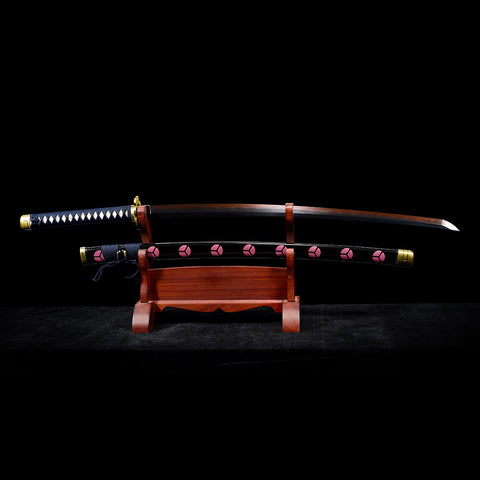 anime katana one piece roronoa zoro swords Shusui Sword Folded Steel Clay Tempered SL-1279 COOLKATANA 1