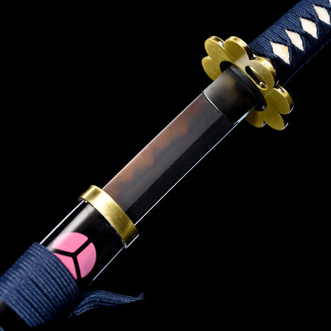anime katana one piece roronoa zoro swords Shusui Sword Folded Steel Clay Tempered SL-1279 COOLKATANA 4