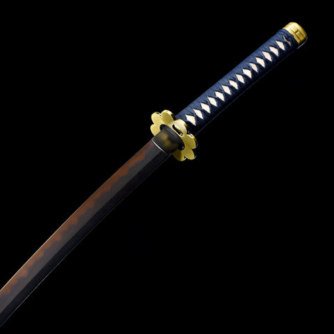 aanime katana one piece roronoa zoro swords Shusui Sword Folded Steel Clay Tempered  Hand Sharpening SL-1279 COOLKATANA 11
