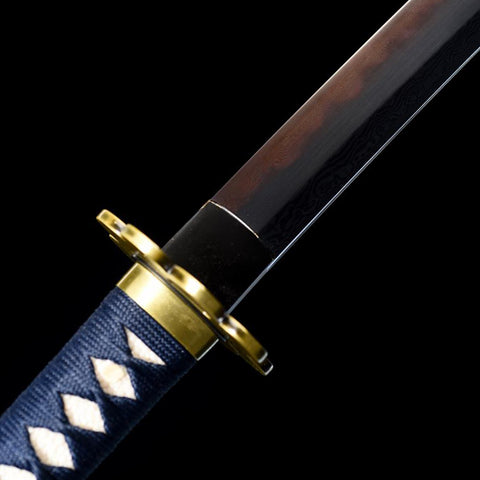 anime katana one piece roronoa zoro swords Shusui Sword Folded Steel Clay Tempered  Hand Sharpening SL-1279 COOLKATANA 7