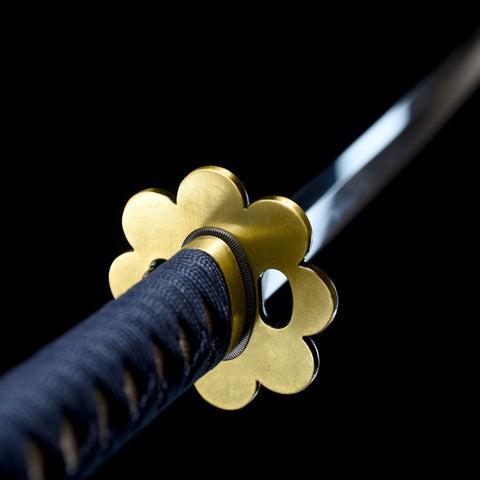 anime katana one piece roronoa zoro swords Shusui Sword Folded Steel Clay Tempered  Tsuba Fitting SL-1279 COOLKATANA 6