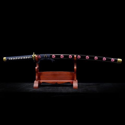 anime katana one piece roronoa zoro swords Shusui Sword Folded Steel Clay Tempered SL-1279 COOLKATANA 3