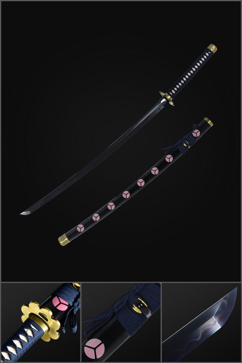 anime katana one piece roronoa zoro swords Shusui Sword Folded Steel Clay Tempered SL-1279 COOLKATANA