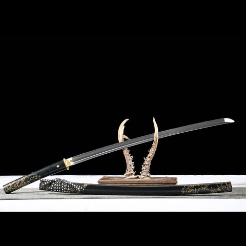 Ghost of Yotei Atsu Gilded Night Sword T10 clay tempered steel