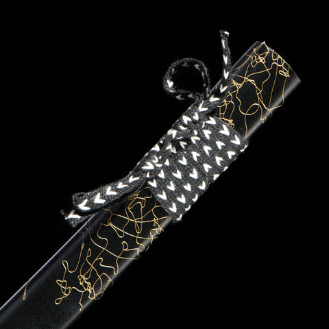 Ghost of Yotei Dark Night Gilded 1060 steel Samurai Sword Saya QQ-0265U