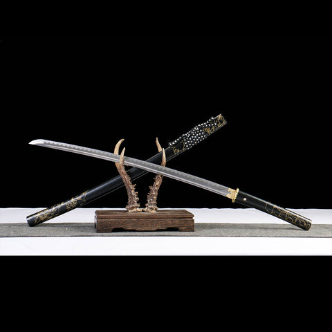 Shinogi-zukuri blade profile of Ghost of Yotei Dark Night Katana QQ-02662U QQ-0265U