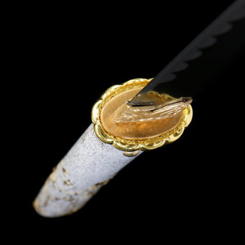 Gold tsuba detail on Ghost of Yotei Dawn Gilded Katana  QQ-0266U QQ-02662U