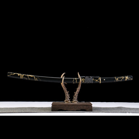 Ghost of Yotei Gilded Night katana saya and scabbard