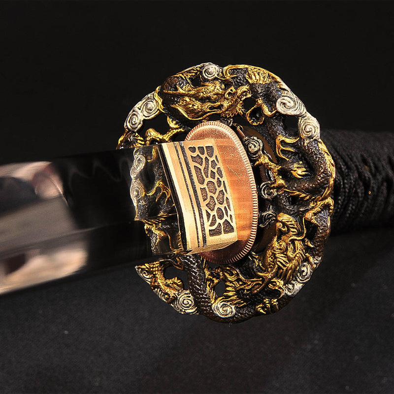 Hand Forged Japanese Samurai Sword Clay Tempered Katana With Shell Say 