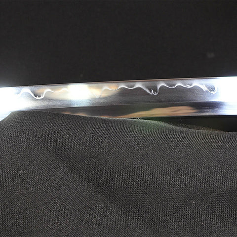Hand Forged Japanese Samurai Sword Clay Tempered Katana With Shell Saya
