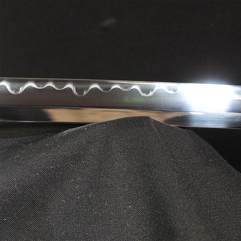 Hand Forged Japanese Samurai Sword Clay Tempered Katana With Shell Saya