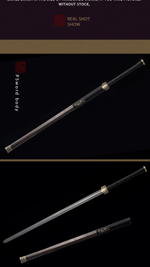 Handmade Chinese Sword Hanfeng Tai Chi Jian Two-Handed Sword Folded Steel Longquan Sword-COOLKATANA