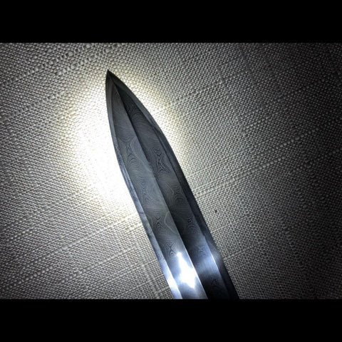 Handmade Chinese Sword Gentleman Sword Folded Steel Blade Ebony Scabbard-COOLKATANA-SL-3019-U